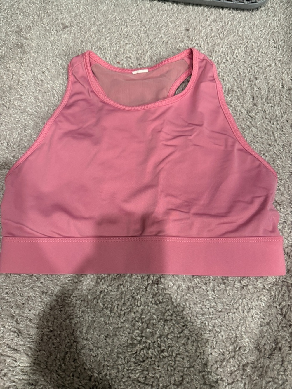 Fabletics Rose Pink High-Neck Sports Bra